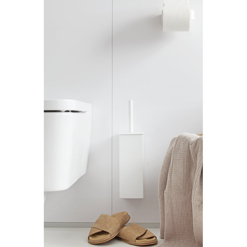 MUGO Wall Mounted Toilet Brush and Holder, White