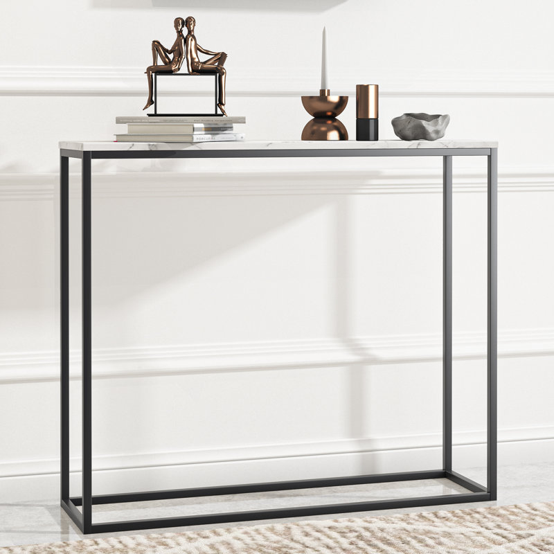 Forelli 41.33'' Console Table, Dark Gray