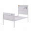 Lit double, finition blanche, cargaison