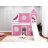 Johannes Solid Wood Twin Low Loft Bed with Ladder Slide Tent and Tower-401931770-401931748