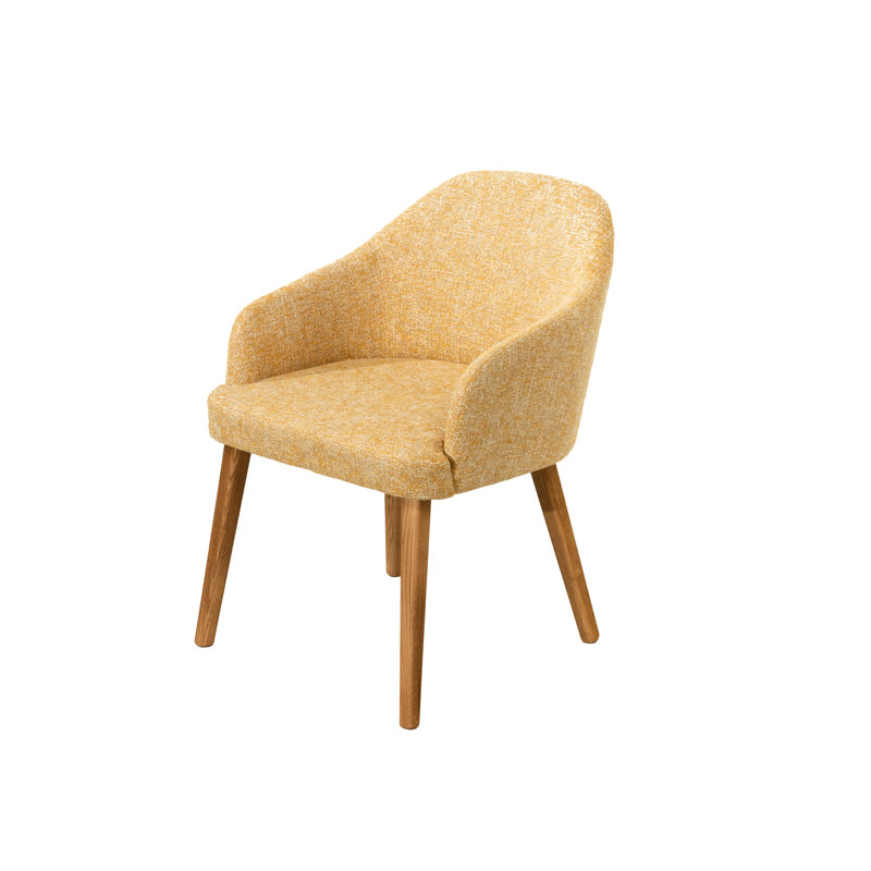 46cm H Upholstered Armchair in Yellow