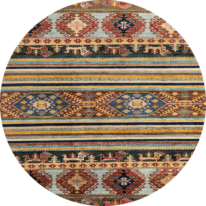 Southwestern Indoor Rug, Round 3'