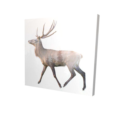 Cerf et forêt | Décoration de chambre rustique