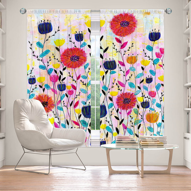 Ensemble de rideaux en polyester 2 pièces Elita, L 40 po x L 82 po