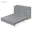 Full Size Murphy Bed Wall Bed With Drawer And A Set Of Sockets   USB Ports, Pulley Structure Design, Grey-65384496-65384499