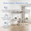 Lit mezzanine en métal avec bureau en L, station de charge et espace de suspension, conception de tuyau rond pour adultes et adolescents-129527408-129527406