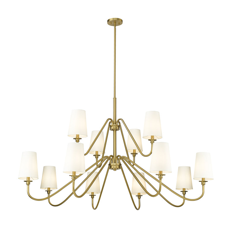 Lustre empire / araignée 12 lumières Moniet, Or