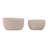 Weeda Oval Planter Set Polyresin Textured Indoor/Outdoor Use Home & Garden Decor Set Of 2 - 12", 10" Ivory