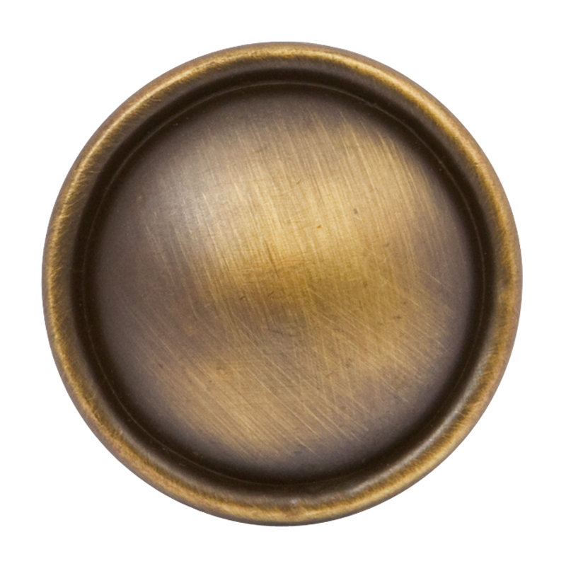 Bouton d'armoire rond en laiton Grayson de 1-1 / 8 po de diamètre, Laiton rétro, 1 1/8"