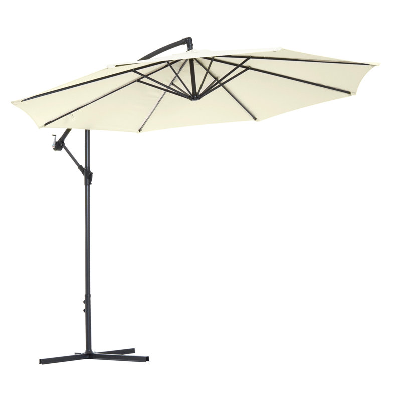 Cantilever Octagonal Cantilever Umbrella, Beige/Deep Grey