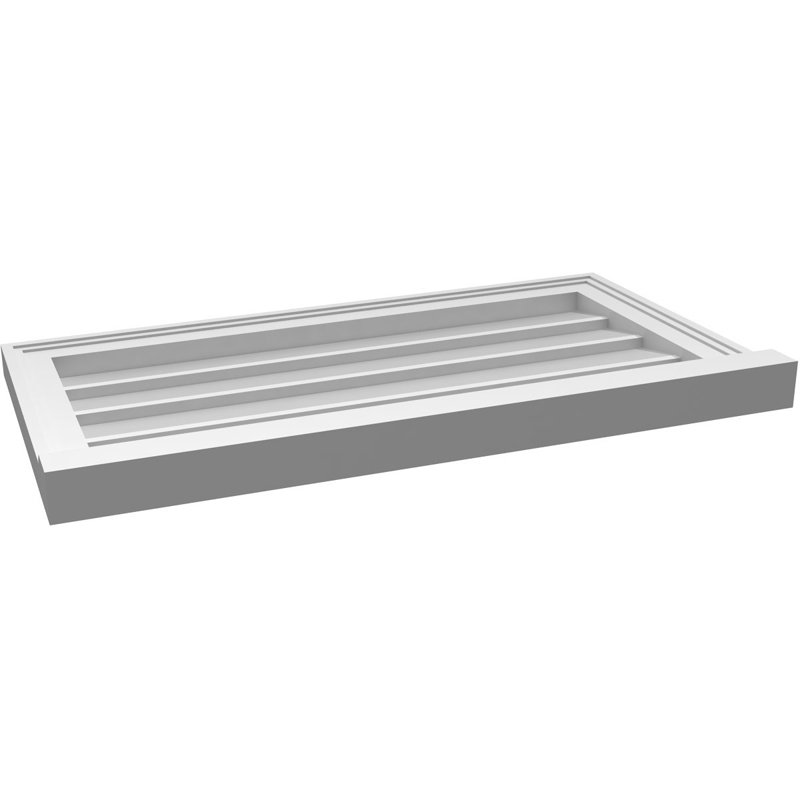 Cadre de seuil Brickmould, brun clair apprêté, H 16 po x l 30 po x P 2 po