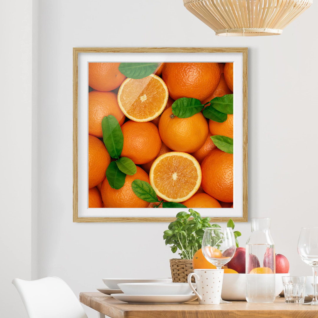 Gerahmtes Poster Juicy Oranges