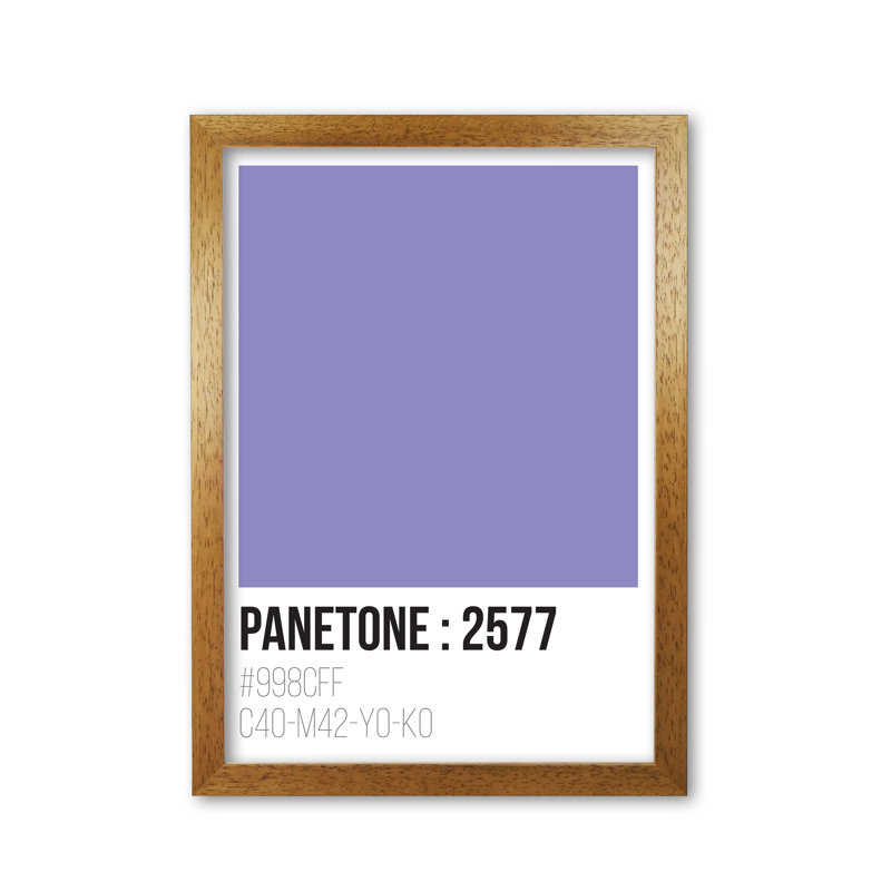 Panetone Textual Art Print By Pixy Paper by Pixy Paper - Single Picture Frame Print, Honey Oak, 29.7cm H x 21cm W