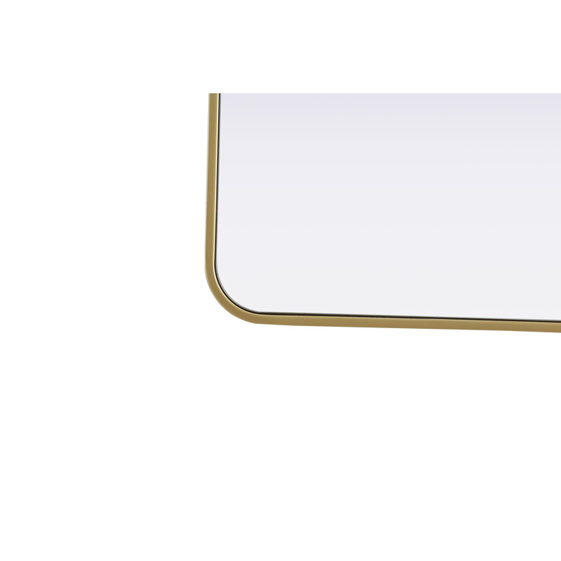Erath Contour Metal Mirror, 30" x 18", Brass