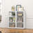 Metal Bookcase, Small Bookshelf with Adjustable Shelves, Narrow White Book Shelf, 3 Tier Bookshelf for Living Room, Home Office-1543171961-1543171967