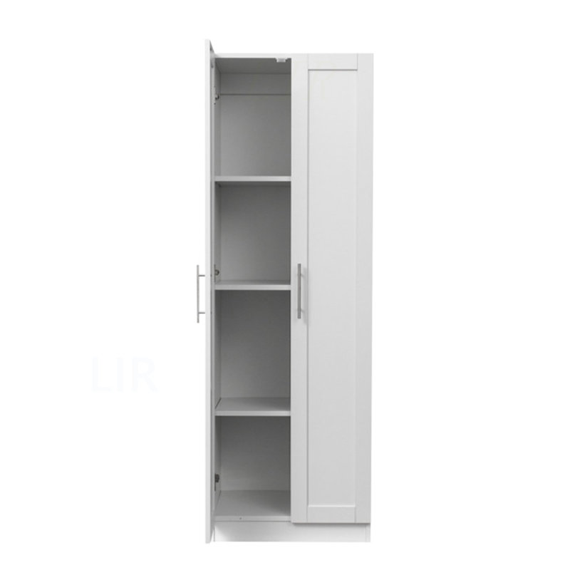 Armoire haute et armoire de cuisine avec 2 portes et 3 cloisons pour séparer 4 espaces de rangement
