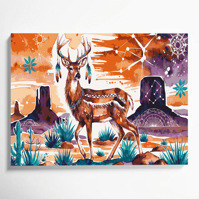 Art mural sur toile 19, Southwestern Animals, H 11 po x l 14 po