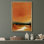 Coucher de soleil sur le coucher de soleil, impression sur toile, décor de tons chauds pour le salon ou la salle à manger