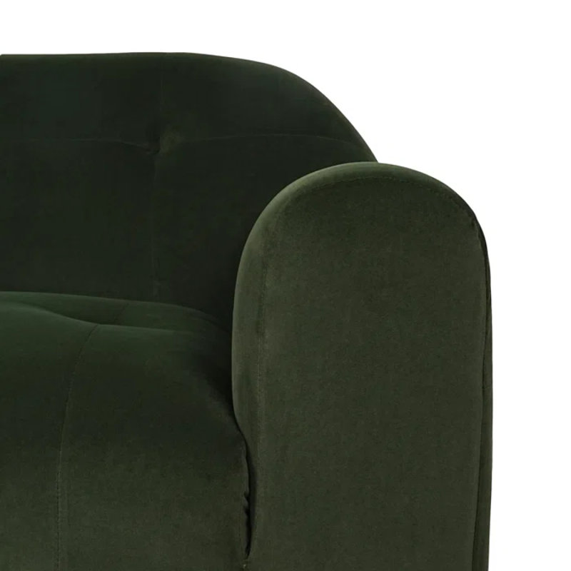 Fauteuil club Amaryllis, Velours sauge
