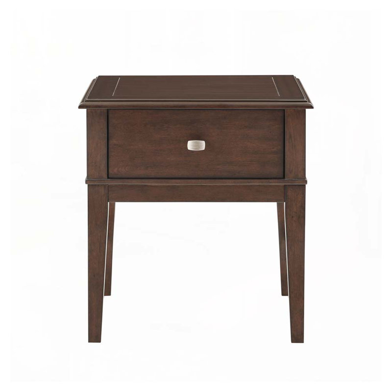 Wood Top Coffee Table with Drawer