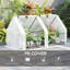 Mini Outdoor Plant Greenhouse Steel Frame PE Cover Zip Door 180 x 90 x 90cm White-133426490