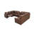Luxury Power Reclining U-Shaped Top-Grain Geniune Leather Match Sectional Sofa With Center Console & Cup Holders-823449872