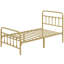 Metal Bed Frame with Vintage Headboard-105463261-92523739