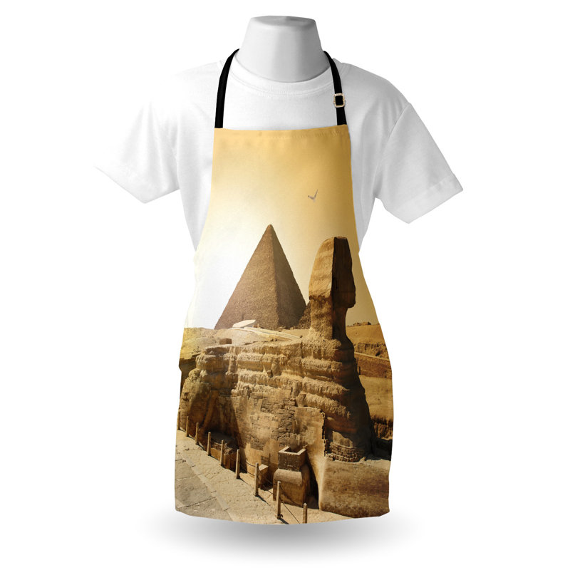 Tablier East Urban Home, unisexe, pyramides égyptiennes, taille adulte, brun sable