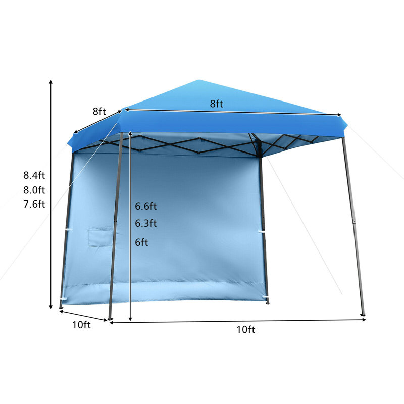 Abri dépliant en acier l 10 pi x P 10 pi, Bleu