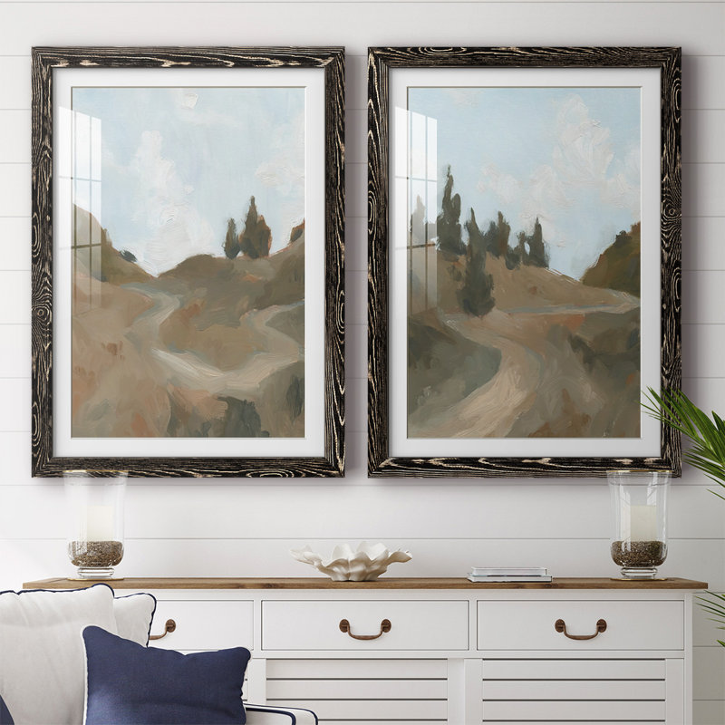Reproduction encadrée de qualité supérieure West Trail, H 27,5 po x l 75 po x P 1,5 po, Noir