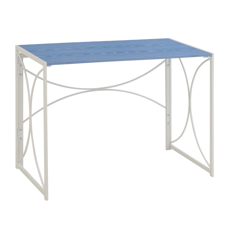 Marcianne 39.5'' W Rectangle Writing Folding Desk, Blue/White