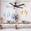 Ventilateur de plafond intelligent de 52 pouces avec ensemble d'éclairage