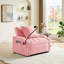 Canapé-lit convertible 3-en-1 avec dossier réglable, support pour téléphone et charge USB / Type-C, fauteuil inclinable rose pour les petits espaces-1246351574