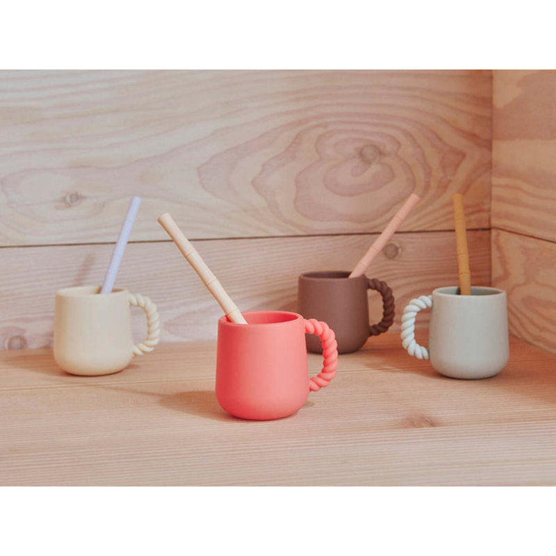 Mellow Silicone Coffee Mug, Choko/Pale Mint