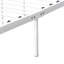 Lit plateforme en métal blanc pour chambre à coucher grand lit, style victorien, sous le rangement et tracas - conception d'assemblage, support à lattes haut pied
