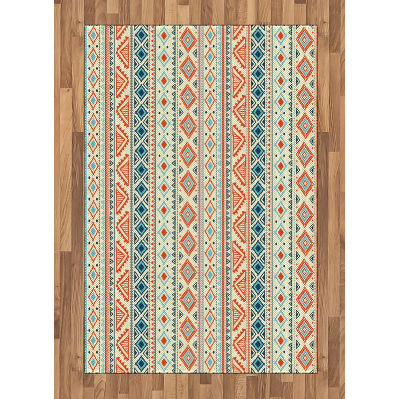 Tapis décoratif Tribal, Rectangle— 4 pi x 5 pi 8 po