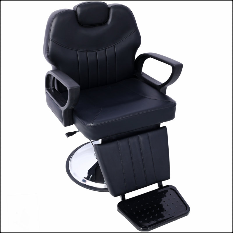 Fauteuil de coiffeur hydraulique robuste avec fonction d'inclinaison et siège plus large pour le confort et la durabilité du salon