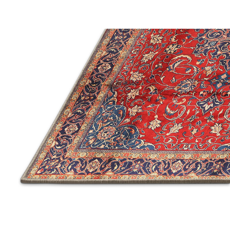 Tapis de style oriental rouge, Rectangle 8 pi x 10 pi