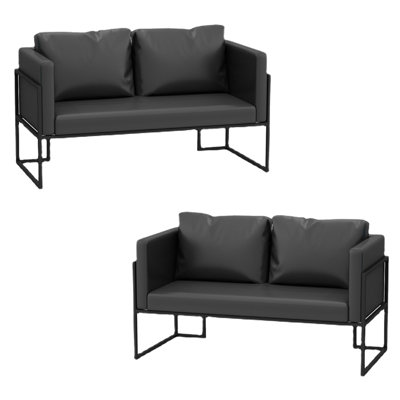 Banc rembourré en similicuir Lorilyn