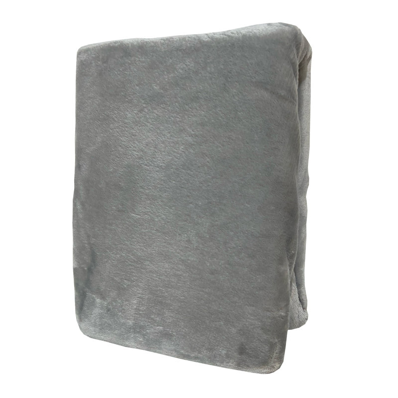Aylor Teddy Plush Winter Fitted Sheet, European Single (90 x 200 cm), Grey