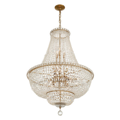 Roslyn 28'' Aged Brass Chandelier