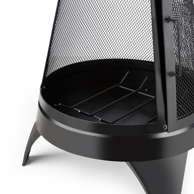 Blumfeldt Column Sheet Steel Wood Burning Smokeless Chimnea