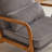Lemley Mid Century Solid Wood Accent Chair Upholstered Armchair with an Extra Pillow-2022048535