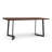 Lowell / Watkins 7-Piece Modern Industrial Dining Set with Solid Mango Wood Table and 6 Upholstered Chairs-836567908