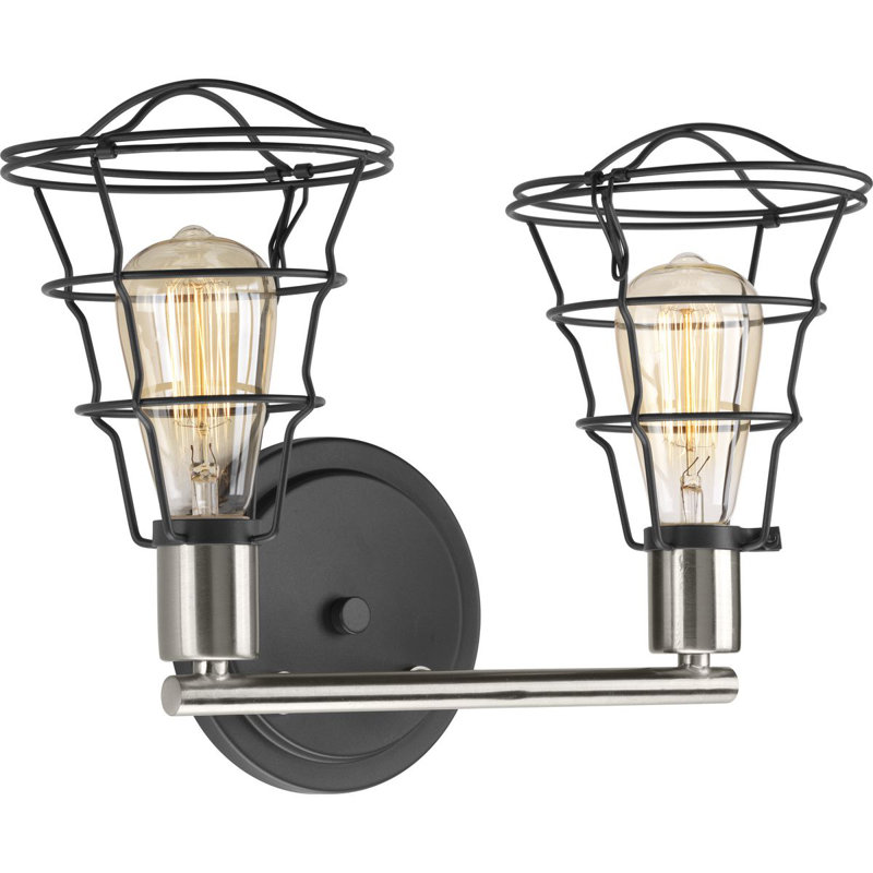 Éclairage pour meuble-lavabo en graphite 2 lumières Theressa