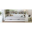Lit de jour en bois avec tablettes de rangement, lit multifonctionnel avec lit gigogne et bureau-877092962-877092963