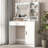 Vanity Desk With Mirror & Light, Large Drawer Three Level Storage Dresser, 3 Lighting Modes Adjustable Brightness, Bedroom Dressing Table-27735097