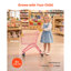 Panier d'achat pour enfants, structure en acier robuste, jouet de jeu pour jouer à l'épicerie avec roues, panier en filet dense, chariot de chariot à jouets, conception pliable, dossier rabattable, pour enfants et tout-petits de 3 ans et plus