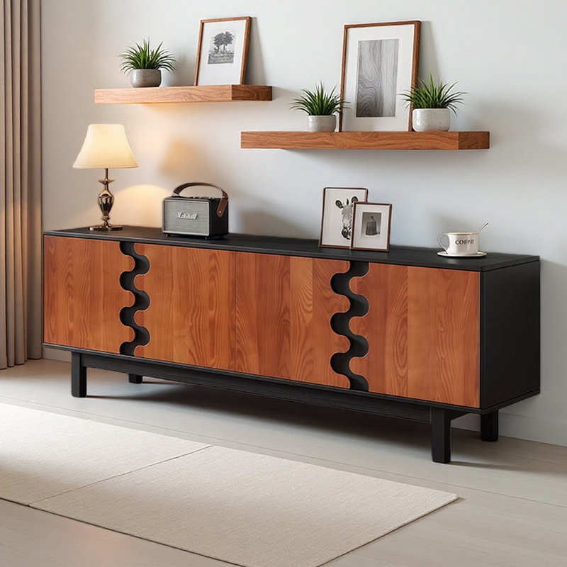 Meuble télé de luxe français brun clair de style français