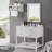Harrison 36 in. W Vanity Cabinet Only, Solid Pine Wood, Nickel Hardware, Includes 2 Soft Close Drawers, Adjustable Height, Classic Timeless Design, Ideal for Bathroom Storage, White